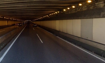 Obras de adecuación del túnel. / Tunela egokitzeko obrak.